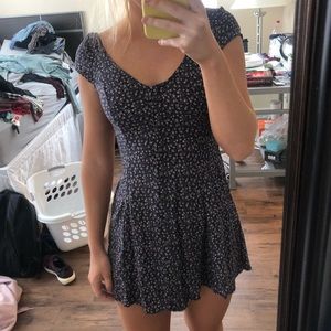 Purple floral print dress